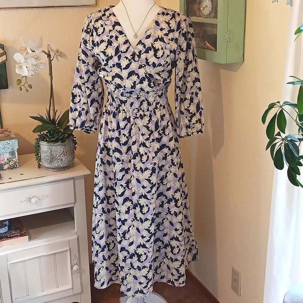 ON-34TH Cotton Floral Dress. Retro. Cotton Cool. Garden Party